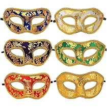 Masque Carnaval Eterspr 8 Pièces Masque Vénitien, Masque De Mascarade Pour Hommes Avec 866047