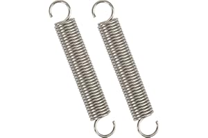 GUNGY Resortes de Extensión 100mm Muelles de Tensión con Gancho Muelle de Acero Inoxidable Diámetro Exterior 16mm Diámetro Alambre 2mm Fuerza Resorte 8,8KG 2 Piezas