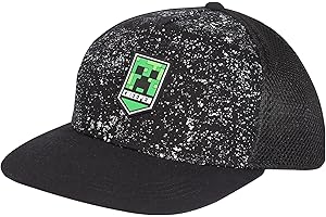 Popgear Minecraft Galaxy Creeper Cappellino da Baseball, Ragazzi, One Size, Black, Offizielle Ware