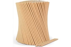Wisefood Papierstrohhalme - Trinkhalme aus Papier - Ø 6 mm 20 cm - Frei von PLA/PE - Biologisch abbaubare Einweg Trinkhalme aus stabilem Kraftpapier, 500 Stück, braun