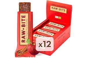 ‎RAWBITE Raw Bite Rohkost Riegel Apple Cinnamon, 12er Pack (12 x 50 g)