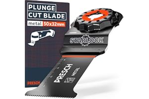 Presch Multiverktyg Sågblad Metall 50x32mm - Starlock-sågblad för verktygsfritt byte - Exakta resultat tack vare optimerad ta