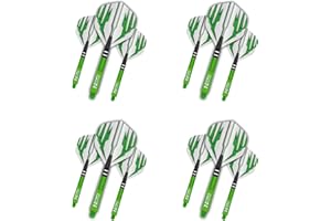 ‎RED DRAGON RED DRAGON Dart Flight & Schäfte Kombi-Set - 4 Sätze von Hardcore Flights and 4 Sätze von Nitrotech Schäfte pro Packung