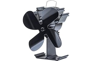 HAWCAFU Stove Fan Fireplace Fan without Electricity 4 Blades Fireplace Stove Fan Powerless for Fireplace/Wood Stove/Fireplace Fan