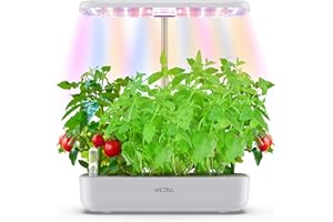 WETPIA 12 Pods Indoor Intelligent Garden Kit,Hydroponics Growing System with Adjustable LED Grow Lights,Smart Kitchen Herb Indoor Planter Germination Kit,Automatic Timer Two Modes Herb Garden Starter Kit