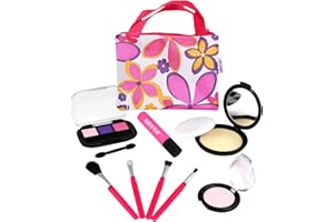 Click n' Play Pretend Play Cosmetic and Makeup Set for 36 months to 999 months, with Floral Tote Bag