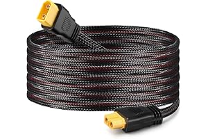 Thlevel Solar laddningskabel hane till hona förlängningskabel 12 AWG, 3 m kabel för solgenerator bärbar kraftstation