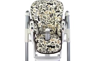 BABYS-DREAMS Bambiniwelt Housse de coussin de rechange pour Peg Perego Prima Pappa Diner *Marron/motifs animaux