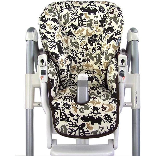 Housse De Rechange Pour Coussin De Chaise Haute Peg Perego Prima Pappa - Gris Clair Et Lavable