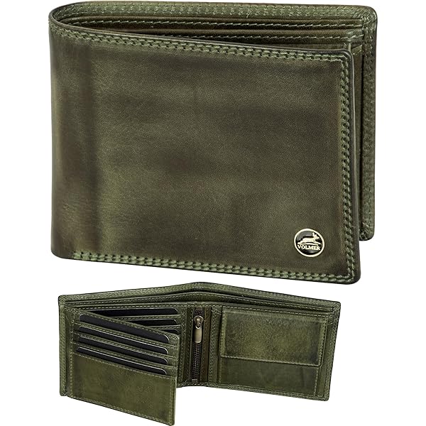 MORUCHA Portafoglio Da Uomo Con Blocco RFID, Super Sottile, Minimalista, In Pelle, M65, Colore: Nero E Marrone Chiaro - Foto 6