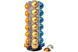 Wrobic Soporte Para Cápsulas Espresso Vertuo, Soporte Giratorio Para Cápsulas Espresso Vertuoline (35 Cápsulas), Color Negro
