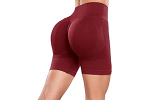 Ulknyss Pantaloncini Palestra Donna Push Up Leggins Corti a Vita Alta Butt Lift Pantaloni Corti Sportivi Scrunch Shorts Pantaloncini Fitness Donna