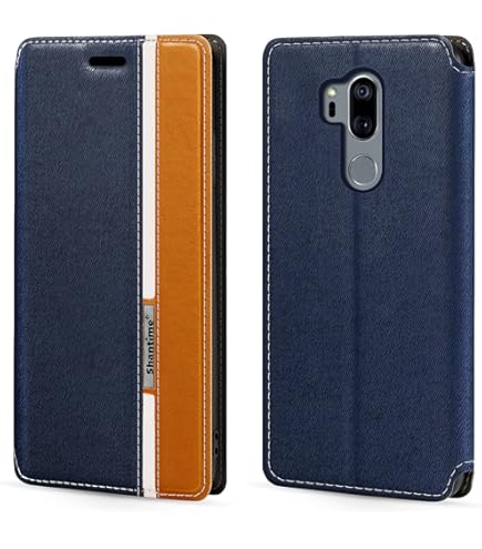Custodia Portafoglio In Pelle PU A Righe Per LG G7 ThinQ – Con Chiusura Magnetica, Slot Carte E Supporto (Bianco) - 2