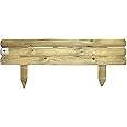 RUDDINGS WOOD 21cm Horizontal Fixed Garden Log Edging - Lawn Border Wooden Panel Edge