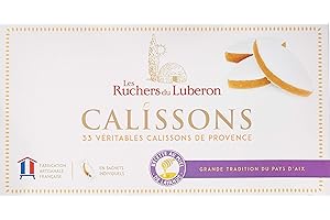 Les Ruchers du Luberon - Ballotin de 33 Calissons d’Aix en Sachets Individuels 400g - Recette au Miel de Lavande de Provence