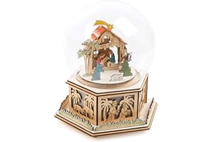 Small Foot Company 11389 Campana, Pesebre con Caja de música, de Madera, con luz y melodía navideña iluminación, Multicolor