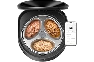 PETLIBRO Comedero Gato Automatico Comida Humeda con Bol para de Acero Inoxidable, 2,4 GHz Wi-Fi, Refrigerado y con Refrigeración por Semiconductores, Frescas para 3 días, Dispensador de Comida Humeda