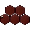 YGM Acoustic Foams® Professional Hexagon Acoustic Foam Panels, Absorption Panel, 12 X 12 X 1" High Density Edge Wall Tiles for Acoustic Treatment, (Set of 5) (Coffee Brown)