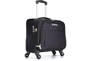 Aerostar Executive Series Roller Bag Case fits Laptop up to 16”, TSA Lock, 4 Wheels and Water-Resistant Business and Commuter Travel, Black