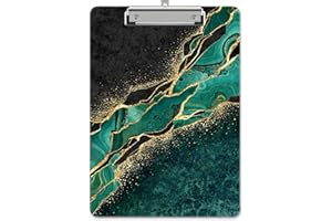 Piasoenc Kunststoff-Klemmbrett, niedliche dekorative Klemmbretter, 31,1 x 22,9 cm, A4-Standard-Letter-Format, hartes Klemmbrett mit Metallclip, Büro-Klemmbretter für Krankenschwestern, Studenten, Büro