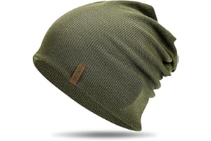 HAMUNI Berretto da donna Slouch, berretto da uomo, elastico, morbido, comodo, in jersey, classico, alla moda, perfetto per primavera, autunno e inverno