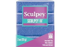 Sculpey Polimero III Glitter Blu 2 Oz