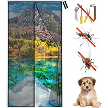 Magnet Fliegengitter Für Türen – 90x195 Cm, Selbstklebend Ohne Bohren, Insektenschutz
