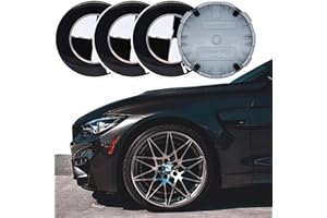 KIRIN FIRE 4 Stück Radkappen für 68mm Radnabenkappen Nabendeckel aus hochwertigem ABS (schwarz)