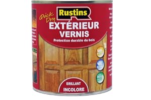 Rustins - glanslack - snabbtorkande UV-skyddad på utsidan - 15 m²/L - klar - 1 L (EAVG1000FR)