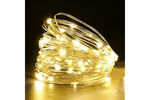 HOTUT 2 kurtyny świetlne LED, 15 m, 150 diod LED, kurtyna na baterie, lampki LED Fairy Lights na imprezę, wesele, do pokoju, dekoracja, na Boże Narodzenie (ciepła biel), 2 sztuki