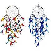 DULI Dream Catcher Combo Ying-Yang Concept Traditional Indian Dreamcatcher Wall Art for Bedrooms, Home Wall, Hanging Design, 