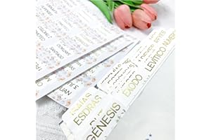TICKLIF Spanische Bibel-Tabs, Separadores De Biblia En Espaol, laminierte Bibelreiter für Frauen und Männer, Bibelreiter in Spanisch, Neu- und Altes Testament (66 Tabs und 14 Blankotaben)