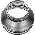 5" to 3" Inch / 125 to 80 mm Round Galvanized Steel Duct Reducer - Duct Fitting - Pipe Increaser Reducer - Metal Tube Reducing Coupling for Drain, Waste and Ventilation (5 to 3 Inch)