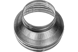 REPA MARKET Riduttore per condotti da 150 a 100 mm, rotondo, in acciaio zincato, riduttore per tubi, riduttore per tubi di scarico, scarico e ventilazione (da 15,2 a 10,2 cm)