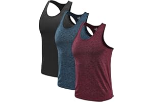Ymmchy Men's Sleeveless Tank Tops Gym Vest Top Workout Y-Back Tanks Bodybuilding Vests Dry-Fit T Shirt 3 Pack