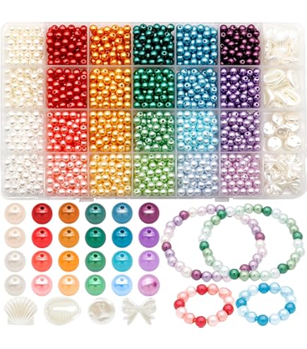 NBEADS 100 stuks heldere glaskralen zonder gat, 10 mm