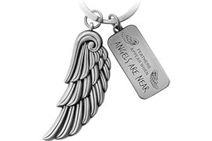 FABACH Llavero con alas de ángel, amuleto de la suerte, ángel de la guarda, pluma, llavero, alas de ángel, alas de ángel, alas de ángel, plumas, appear when angels are near
