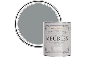 Rust-Oleum Peinture Grise pour Meubles Chalky, Mat Effet Poudré - Anthracite 750ml