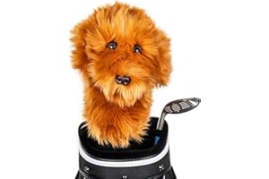 DAPHNE'S HEADCOVERS Daphne's Doodle Dog Driver/Fairway - Copri Testa in Legno, Colore: Marrone