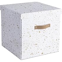 Décoration Rangement Beige Boîtes Rangement BIGSO - Lot 2 Boîtes Rondes Couvercle Cuir Aspect Lin Bigso Box Sweden