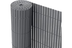 Ribelli® PVC Sichtschutzmatte Sichtschutzzaun Sichtschutz Zaun Balkon Windschutz (100 x 500 cm, Anthrazit)
