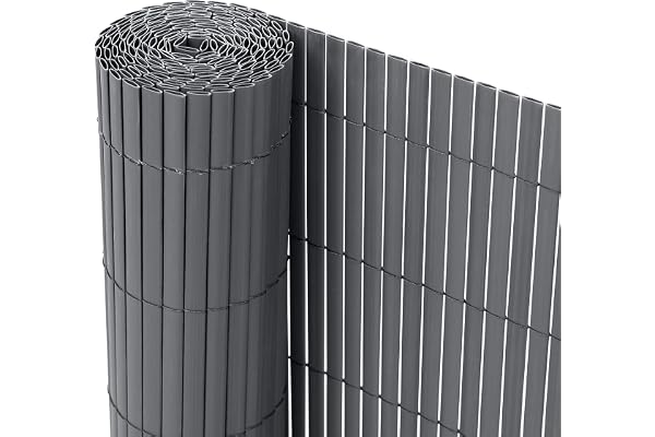 Ribelli Écran de confidentialité en PVC, Pare-Brise, Protection pour Balcon, Couleur:Anthracite, Longueur :3 mètres, Altitude:140 cm