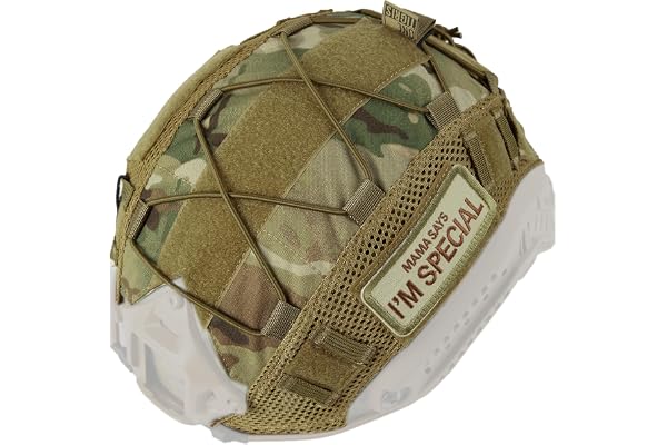 OneTigris Couvre‑Casque Tactique avec Patch Offert, Housse Camouflage pour Casque Ops‑Core PJ & OneTigris PJ T. M/L (sans Casque)