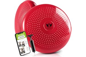 ZENONE SPORTS ZenBalance Coussin d'équilibre Balance Board, Coussin Orthopédique, Coussin d'air pour la Posture, Entraînement de l'équilibre et de la Force, avec pompe, e-book et guide, 33 cm