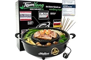 TomYang Hot Pot – Der Original Thai Grill, Designed in Germany, Schweizer Antihaftbeschichtung, mehr als 100 Anleitungsvideos & Rezepte. Korean BBQ, Hotpot, Mookata Thai Hot Pot Topf