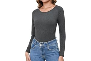 Terecey Maglia Termica Donna a Maniche Lunghe Intimo Termico Invernale Magliette Termiche Girocollo Sottogiacca Traspirante Maglia Intima Termica Caldo S-3XL