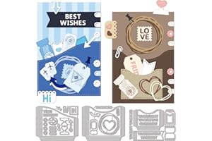 ‎GLOBLELAND GLOBLELAND Taschenrahmen-Stanzformen Für DIY Scrapbooking, Metallwörter, Stanzungen, Prägeschablonen, Vorlage Für Papierkarten, Dekoration, Album, Basteln, Dekor