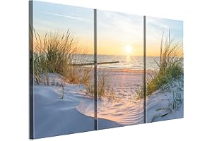 LUMASOUL Canvastavlor 3-delat set för vardagsrum Landskap 90x60 cm