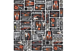 Giklux Set de 45 Cajas Organizadoras Cajones, Cajas Herramientas Almacenaje Plastico, Herramientas Mecanico Tornillos Accesorios y Piezas Pequeñas Organizador, Adecuado Aara Taller Mecanico, Cochera