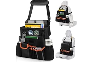 DOUBLECARE Car Organizer for Front Seat, Backseat, Passenger Seat, Multi-Compartment Hanging Car Seat Organizer for Office, Truck Cab Organiser,Separately Pokect for Laptop, Cup Holders,for Cars and Vans